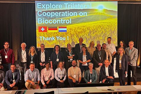 Gruppenbild beim Annual Biocontrol Industry Meeting (ABIM) 2025 in Basel. © ABIM