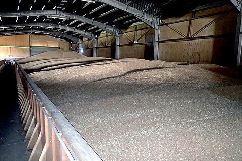 Vorratslager Getreide.