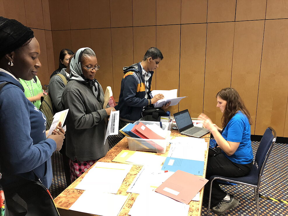 
	Anmeldung im Tagungsbüro bei Dr. Christina Müller vom JKI
