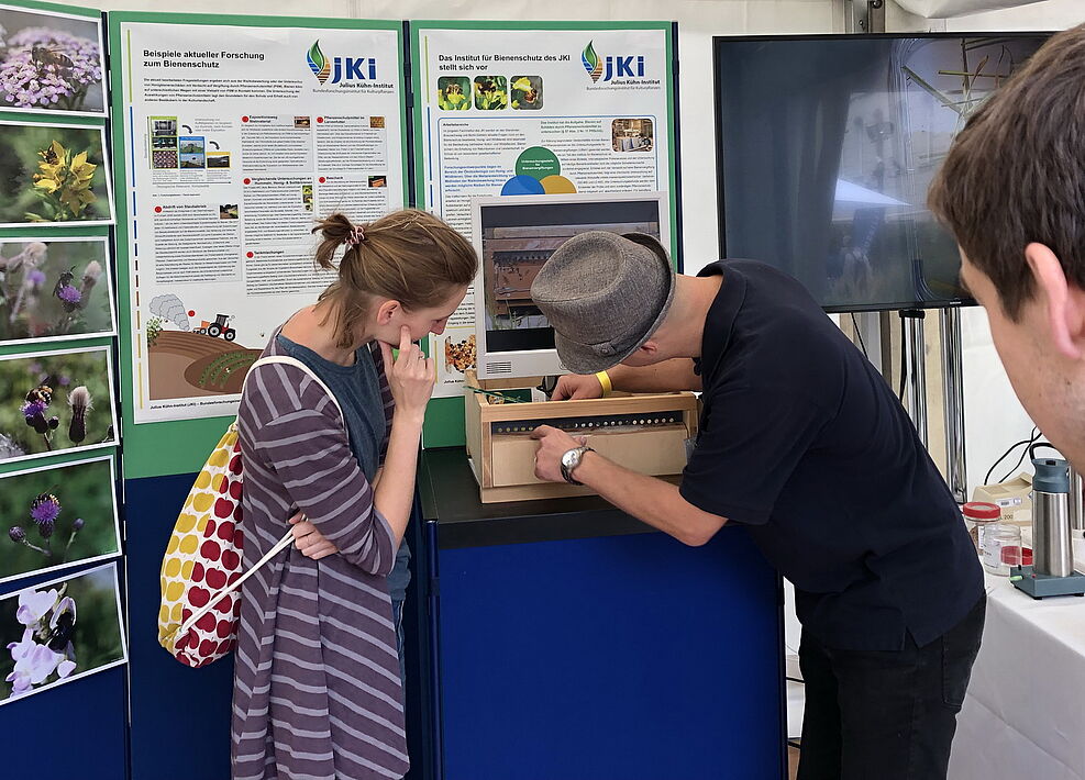 
	Projekt zur Entwicklung eines Sensorsystems, um Vitalität von Honigbienenvölkern leichter zu überwachen © S.Hahn/JKI
