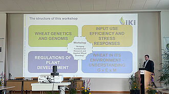 Dr Andreas Stahl from the JKI presents the sections of the joint JKI-CIMMYT workshop. ©V. Kommerell/CIMMYT