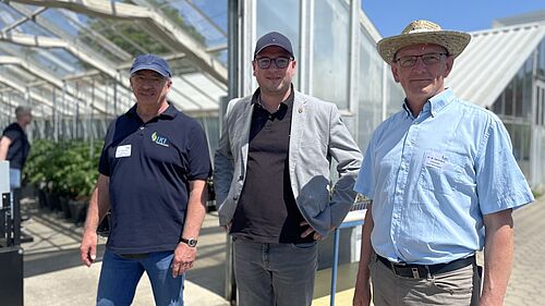 Der Bürgermeister der Nachbarstadt Tessin Maik Ritter (SPD) besuchte anlässlich des Tags der offenen Tür den JKI-Standort Groß Lüsewitz.