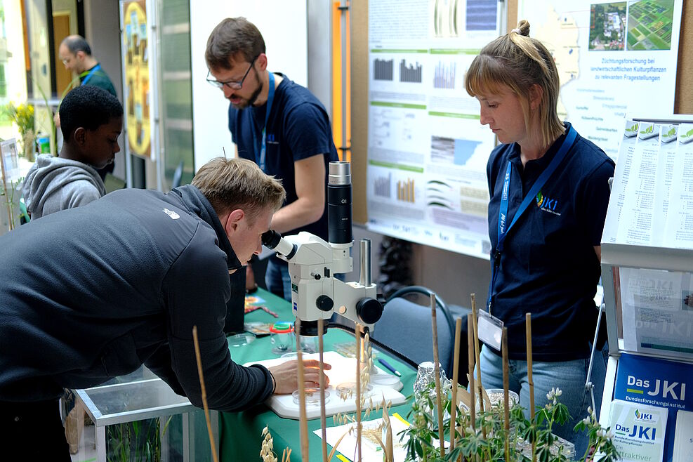 
	Das JKI-Institut für Züchtungsforschung (ZL) auf der Langen Nacht der Wissenschaften 2025, einer Traditionsveranstaltung der Region Rostock. © Florian Haase/JKI
