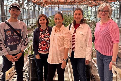 v.li. Sarunyou Wongkanoun, Dr. Maria Pimenta Lange, Dr. Benjarong Karbowy-Thongbai, Dr. Jennifer Luangsa-ard, Dr. Ute Katharina Vogler (© S. Bauszus/JKI)