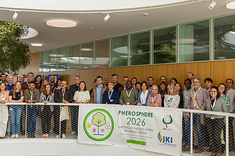 Teilnehmende des Pherosphere2026 -Meetings der IOBC-Working Group „Pheromones and Other Semiochemicals in Integrated Production” am JKI-Dossenheim, organisiert vom Fachinstitut für Pflanzenschutz in Obst und Weinbau.